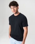 Camiseta Azul-Marinho Leve com Logo Bordado