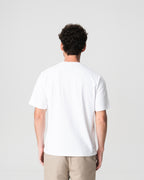 Camiseta Branca Estruturada com Logo Bordado