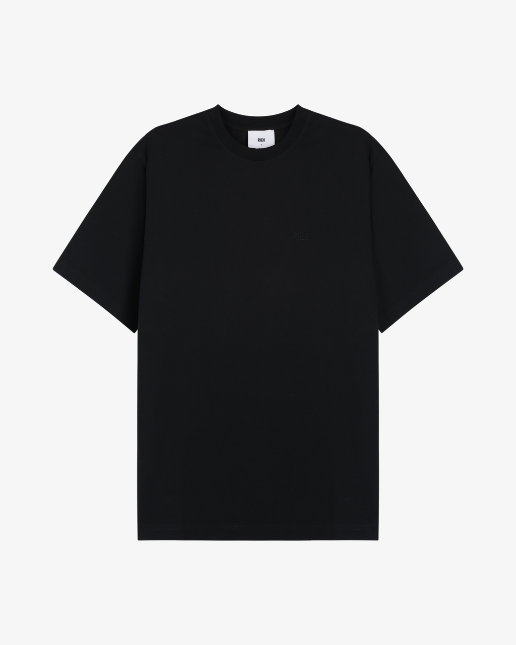 Camiseta Preta Estruturada com Logo Bordado