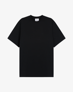 Camiseta Preta Estruturada com Logo Bordado
