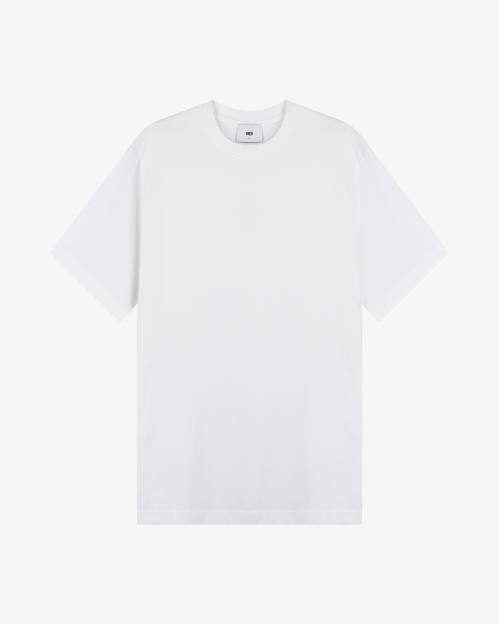 Camiseta Branca Estruturada com Logo Bordado