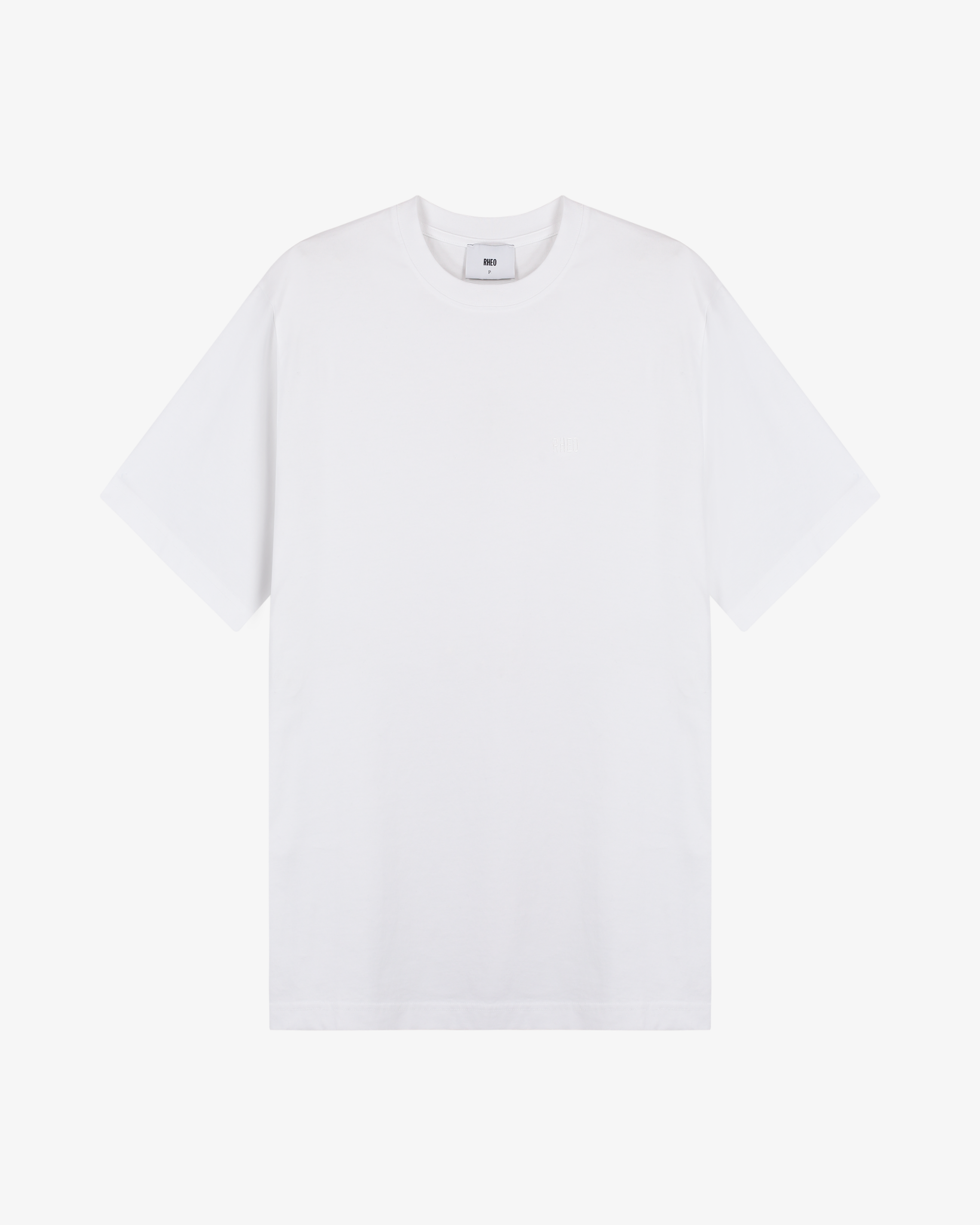 Camiseta Branca Estruturada com Logo Bordado