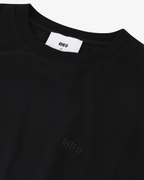 Camiseta Preta Estruturada com Logo Bordado