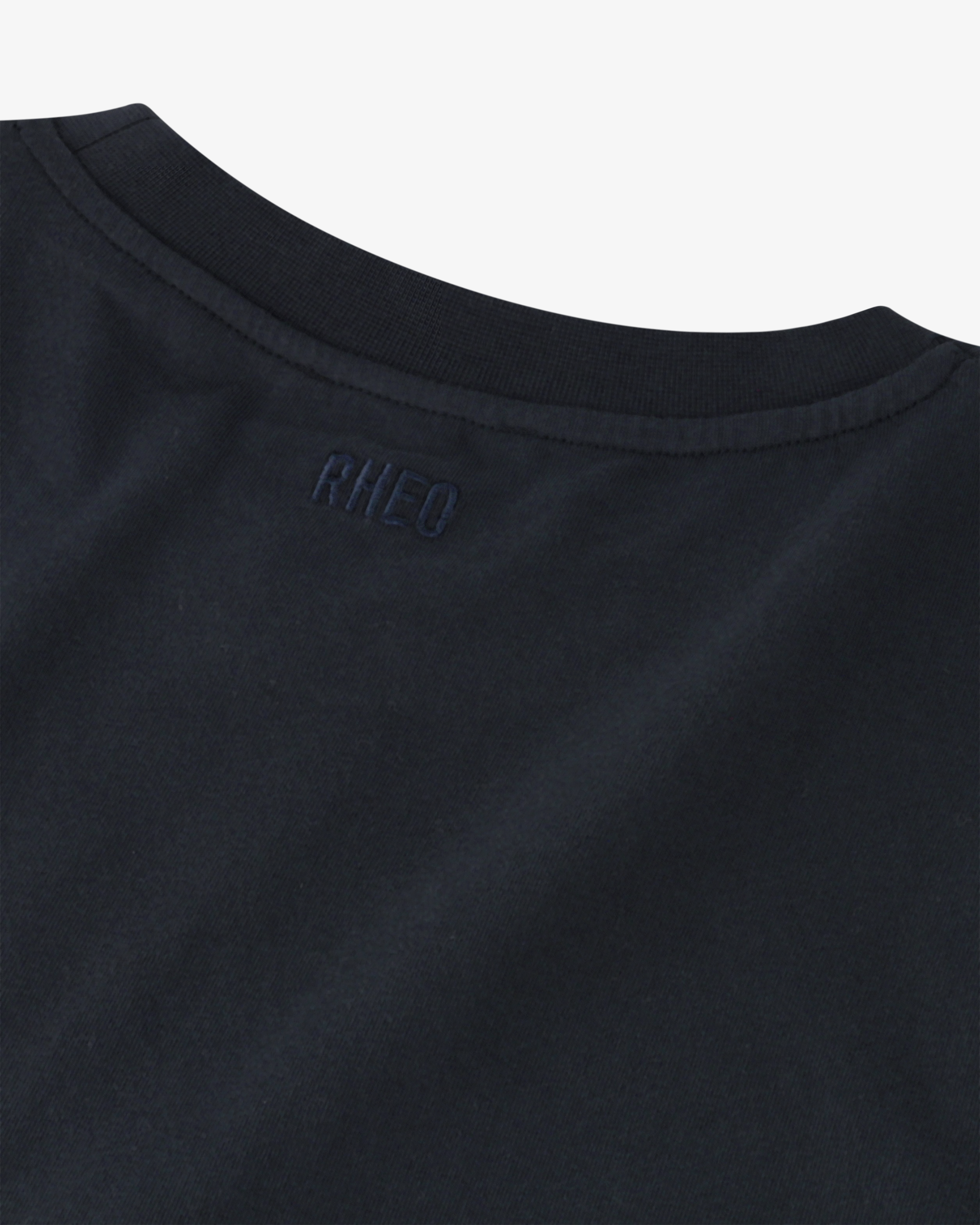 Camiseta Azul-Marinho Leve com Logo Bordado
