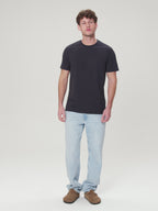 Camiseta Azul-Marinho Leve com Logo Bordado
